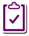 Icon of a checkmark on paper